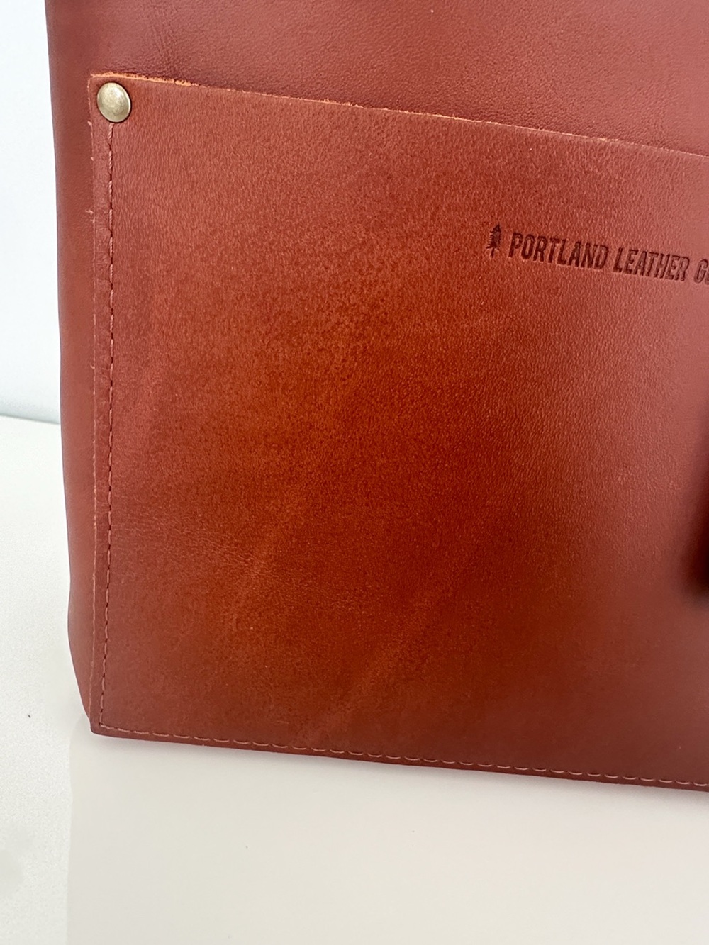 NWT Portland Leather Goods Mini Crossbody Tote Bag in Honey - Picture 16 of 16